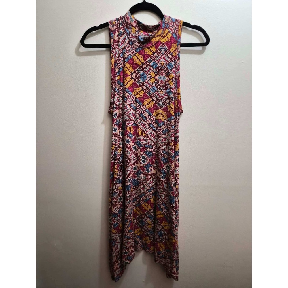 Maeve Anthropologie Boho Paisley Tank Dress Pockets Handkerchief Hem Small